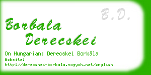 borbala derecskei business card