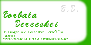 borbala derecskei business card